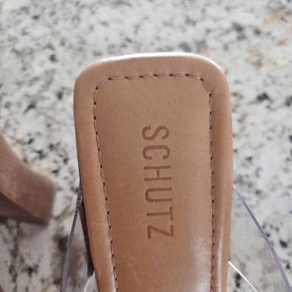 SCHUTZ Tansparent Block Heel Sandals - Picture 7 of 13